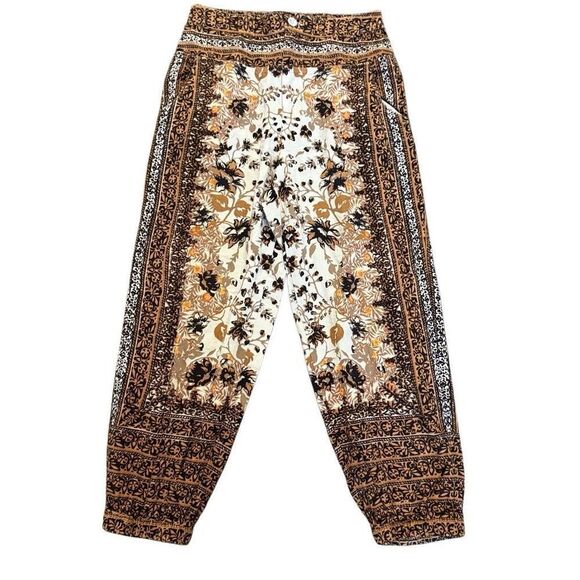 Anthropologie floral boho printed joggers size 4 - Picture 1 of 6